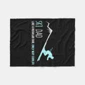 Ski Dad Funny Cute Winter Skiing Gift Fleece Deken (Voorkant (Horizontaal))