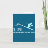 Ski Dad Funny Cute Winter Skiing Gift  Kaart (Voorkant)