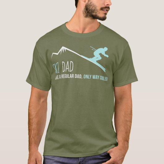 Ski Dad Funny Cute Winter Skiing Gift T-shirt (Voorkant)