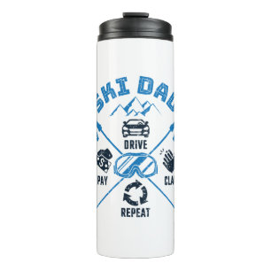 Ski Dad Funny Drive Pay Clap Repo Thermosbeker