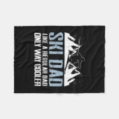 Ski Dad Funny Skier Adventure Skiën Lover Quote W Fleece Deken (Voorkant (Horizontaal))