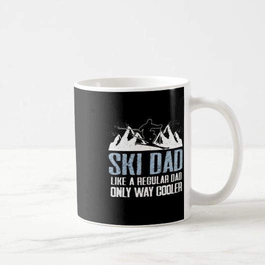 Ski Dad Funny Skier Adventure Skiën Lover Quote W Koffiemok (Rechts)