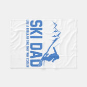 Ski Dad Funny Skiier Snowy Adventure Skiën Lovers Fleece Deken (Voorkant (Horizontaal))
