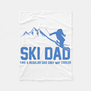 Ski Dad Funny Skiier Snowy Adventure Skiën Lovers Fleece Deken