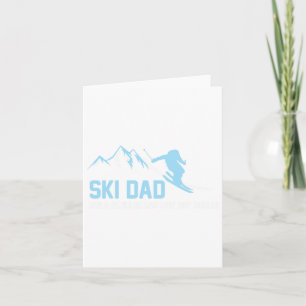 Ski Dad Funny Skiier Snowy Adventure Skiën Lovers Kaart