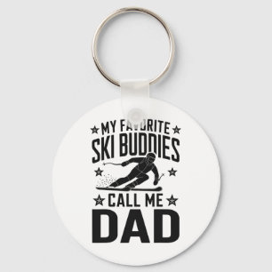 Ski Dad Humor Design Skiën Funny Skier Sleutelhanger
