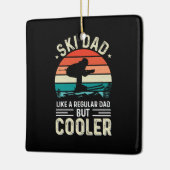 Ski Dad Keramisch Ornament (Links)