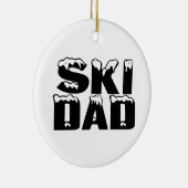 Ski Dad Keramisch Ornament (Rechts)