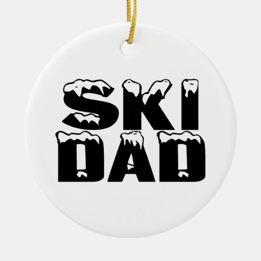 Ski Dad Keramisch Ornament (Voorkant)