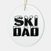 Ski Dad Keramisch Ornament (Links)