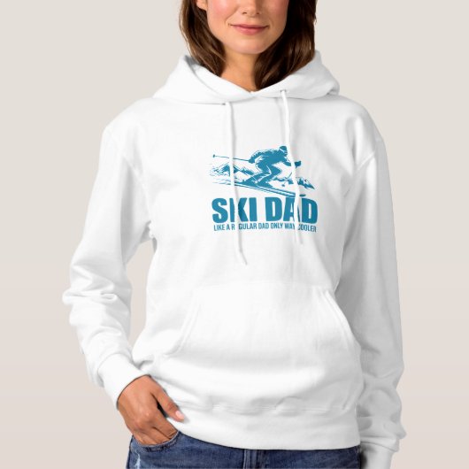 Ski Dad - Koeler dan een gewoon pap ontwerp Hoodie (Voorkant)