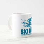 Ski Dad - Koeler dan een gewoon pap ontwerp Koffiemok (Voorkant links)