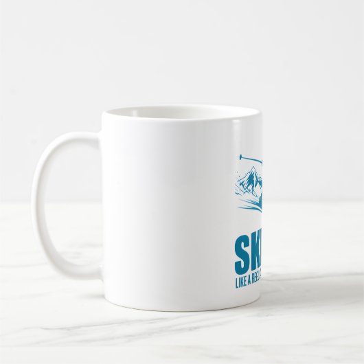 Ski Dad - Koeler dan een gewoon pap ontwerp Koffiemok (Links)