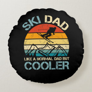 Ski Dad - Niet een normale vader, maar koeler Rond Kussen