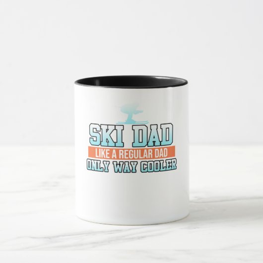 Ski Dad Skiing Skier Snowboard Winter Sports Mok (Midden)