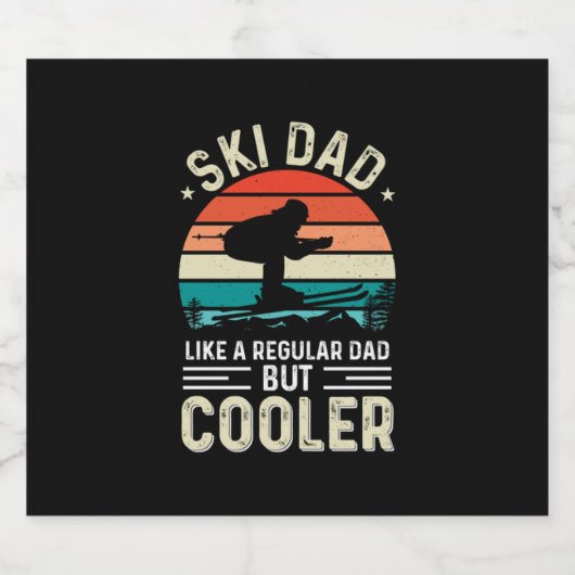 Ski Dad Sparkling Wijnetiket (Enkel label)