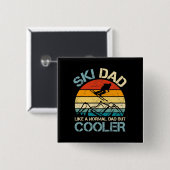 Ski Dad | Vaderdag Cadeau | HOBBIES Vierkante Button 5,1 Cm (Voorkant /achterkant)