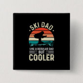 Ski Dad Vierkante Button 5,1 Cm (Voorkant)