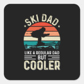 Ski Dad Vierkante Sticker (Voorkant)