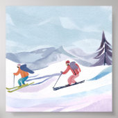 Ski Dag | Waterverf Winterberg Poster (Voorkant)