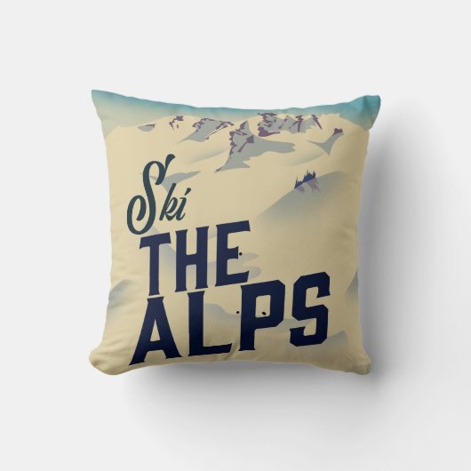 Ski De Alpen Reuzen Koffiemok Kussen (Voorkant)