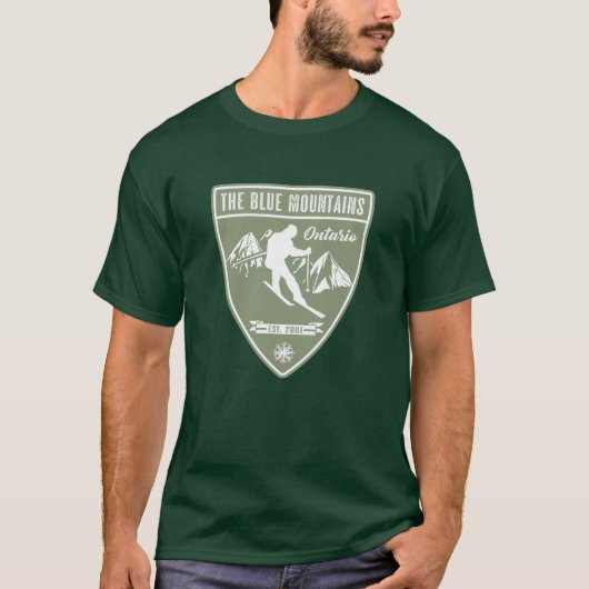 Ski de blauwe bergen Ontario T-shirt (Voorkant)