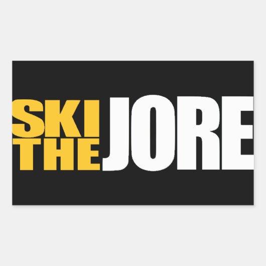 Ski de Jore Rechthoekige Sticker (Voorkant)