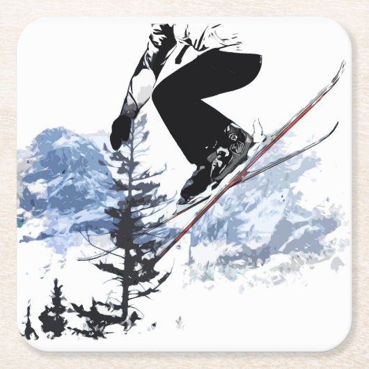 Ski de Rockies - Banff Nederland Kartonnen Onderzetters (Voorkant)