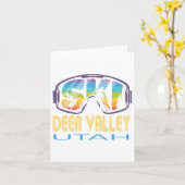 Ski Deer Valley Utah Skiing Vacation Kaart (Gele Bloem)