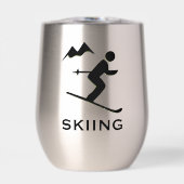 Ski Design Thermische Wijnbeker (Voorkant)