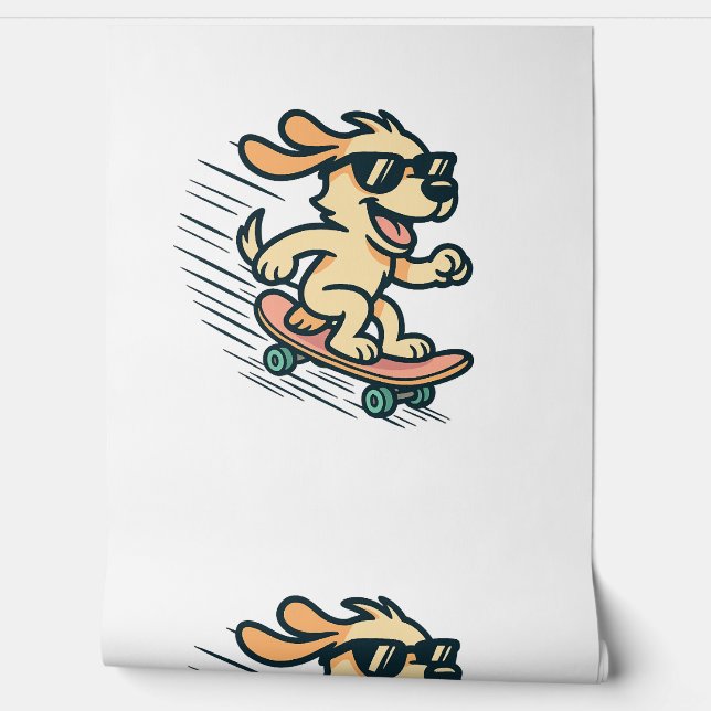 Ski Dog in Ski Googles 2 Behang (Afrollen)