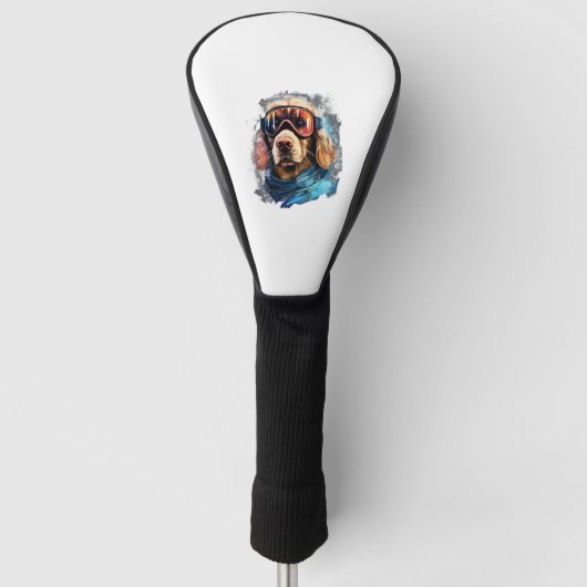 Ski Dog in Ski Googles 6 Golfheadcover (Voorkant)