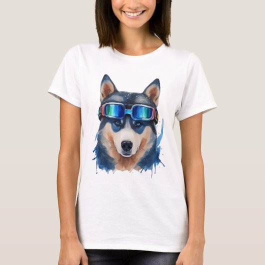 Ski Dog T-shirt (Voorkant)