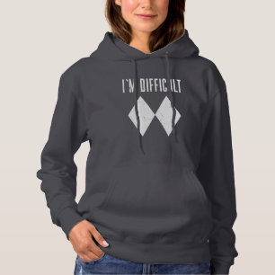 Ski Double Diamond Winter Sports Ik ben moeilijk Hoodie