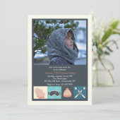 Ski Draag Fotouitnodiging Kaart (Staand voorkant)