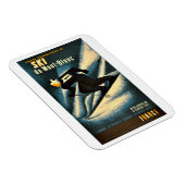 Ski du Mont-Blanc Vintage Travel Poster Magneet (Rechterzijde)