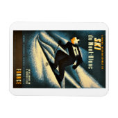 Ski du Mont-Blanc Vintage Travel Poster Magneet (Horizontaal)