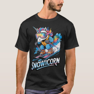 Ski eenhoorn wintersport skiër grappig skiën t-shirt