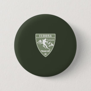 Ski Eldora Colorado Ronde Button 5,7 Cm
