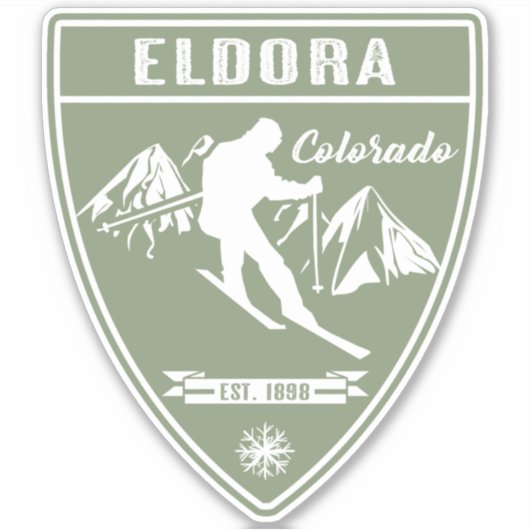 Ski Eldora Colorado Sticker (Voorkant)