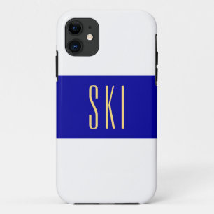 SKI Elegante Sportieve Koninklijk Blauwe Witte Mod Case-Mate iPhone Case