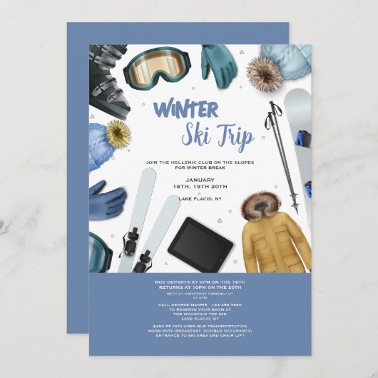 Ski-elementen Kaart (Voorkant / Achterkant)