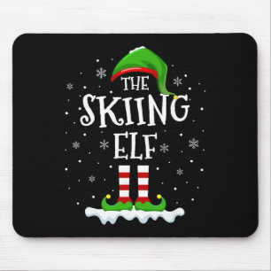 Ski Elf Team Kerst Familie Matching Groep Kerstman Muismat