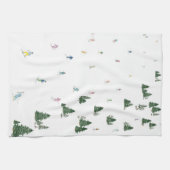 Ski en snowboard print keukenhanddoek (Horizontaal)