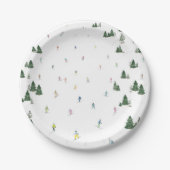 Ski en snowboard thema papier Borden Papieren Bordje (Voorkant)