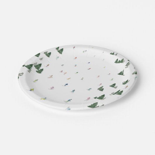 Ski en snowboard thema papier Borden Papieren Bordje (Gekanteld)