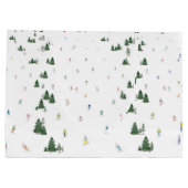 Ski en snowboard waterverf grote cadeautas winter (Achterkant)