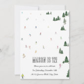 Ski- en snowboardthema uitnodigingen (Voorkant)