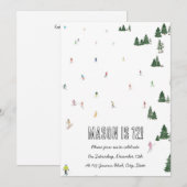 Ski- en snowboardthema-uitnodigingen kaart (Voorkant / Achterkant)