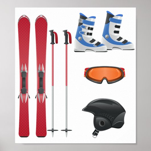 Ski Equipment Poster (Voorkant)